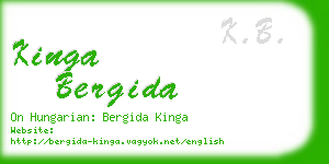 kinga bergida business card